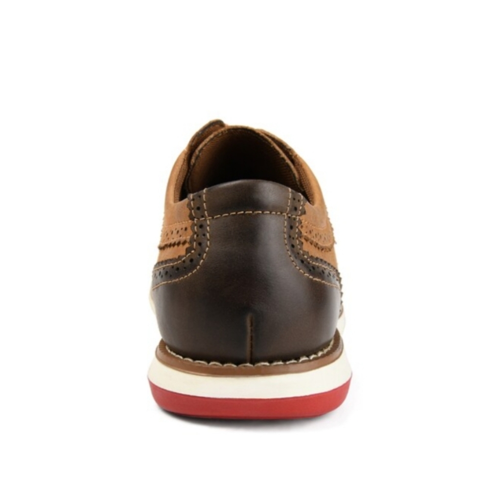 Leather Wingtip Oxford in Tan/Brown - Picture 6 of 13